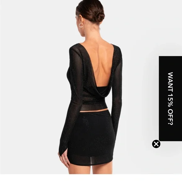 MESHA Rhinestone Blouse - Picture 3 of 7